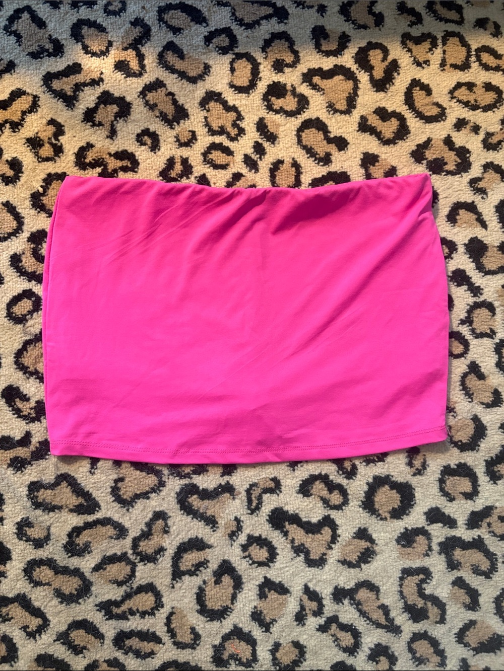 Pink mini skirt